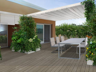 TERRAZZO PANORAMICO, Anna Paghera s.r.l. - Green Design Anna Paghera s.r.l. - Green Design Modern balcony, veranda & terrace