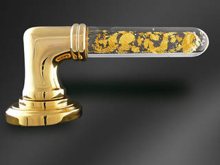 Alberto precious Metal Collection door handle, Les Verreries de Bréhat Les Verreries de Bréhat Modern style doors Glass