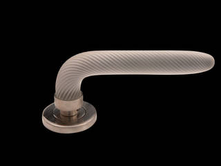 Winglass Collection fluted door handle, Les Verreries de Bréhat Les Verreries de Bréhat Puertas eclécticas Vidrio