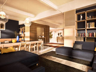 New York Loft, de-cube de-cube Modern Living Room