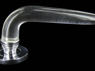 Winglass Collection smooth door handle, Les Verreries de Bréhat Les Verreries de Bréhat Modern style doors Glass