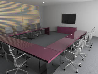 Diseño de mobiliario para oficinas, Zono Interieur Zono Interieur Commercial spaces Glass