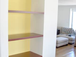 Arquitetura de interiores e decoração em apartamento em Barcelos., Renato Fernandes - arquitetura Renato Fernandes - arquitetura Comedores modernos Madera maciza Multicolor