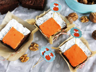 Foxtail-Brownies mit Nuss & Orange, DolceDeco.com DolceDeco.com Minimalistische eetkamers Papier