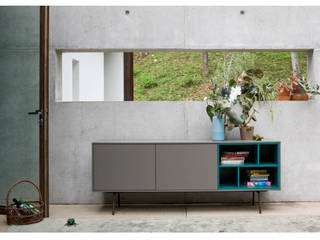 'Grey Modern' designer sideboard by Dall'Agnese homify غرفة السفرة MDF خزانات وبوفيه