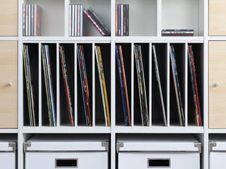 ELEGANT - Schallplatten Einsatz für Ikea Expedit Regal , NSD New Swedish Design GmbH NSD New Swedish Design GmbH Livings de estilo escandinavo Aglomerado