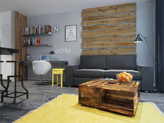 Loft для холостяка, Дизайн-бюро № 11 Дизайн-бюро № 11 Living room