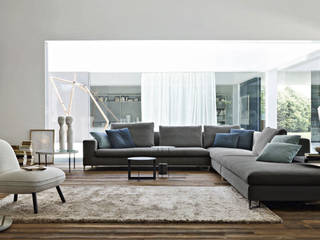 Large Molteni&C., Design Lounge Hinke Wien Design Lounge Hinke Wien Modern living room Leather Grey