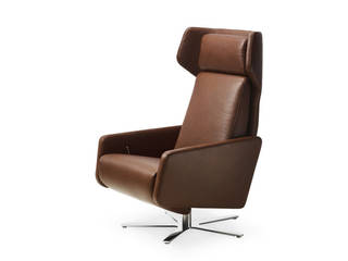 Ohrensessel , Design Lounge Hinke Wien Design Lounge Hinke Wien Modern living room Leather Grey