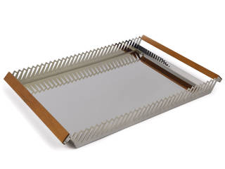 Millepiedi | Stainless steel serving tray, Vitruvio Design Vitruvio Design غرفة السفرة حديد
