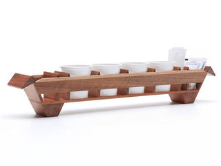 Volatile | Wooden tray for espresso cups , Vitruvio Design Vitruvio Design Salas de jantar modernas Madeira Efeito de madeira