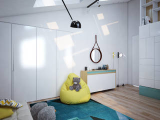 Современная детская, Solo Design Studio Solo Design Studio Minimalistische Kinderzimmer Weiß