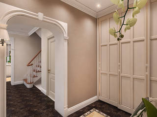 В лучших традициях классики, Solo Design Studio Solo Design Studio Classic style corridor, hallway and stairs Beige