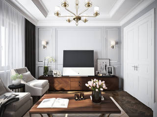Классика может быть современной, Solo Design Studio Solo Design Studio Classic style living room Wood effect