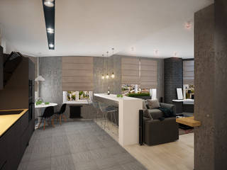 Гостиная в стиле лофт, Solo Design Studio Solo Design Studio Industrial style living room