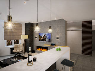 Гостиная в стиле лофт, Solo Design Studio Solo Design Studio Living room White