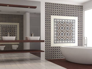 Ambiente Bagno, CERAMICHE MUSA CERAMICHE MUSA Moderne Badezimmer Keramik Weiß