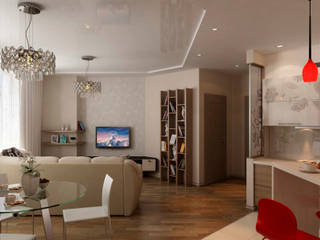 Дизайн интерьера 4-ком. квартиры, GP-ARCH GP-ARCH Modern living room