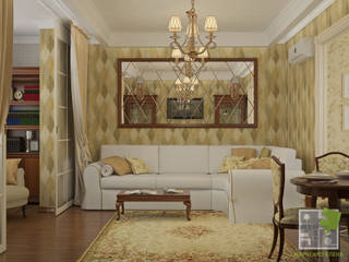 Гостиная-студио, Елена Марченко (Киев) Елена Марченко (Киев) Classic style living room