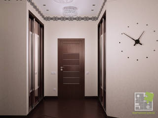 Коридор, Елена Марченко (Киев) Елена Марченко (Киев) Eclectic style corridor, hallway & stairs