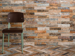 Quayside Mix Distressed Wood Effect Tiles The London Tile Co. Dinding & Lantai Gaya Rustic Tiles