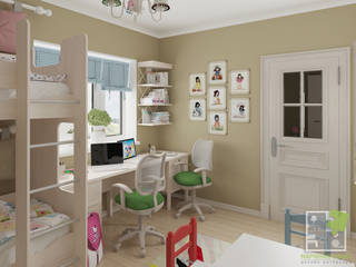 Детская для двоих, Елена Марченко (Киев) Елена Марченко (Киев) Eclectic style nursery/kids room