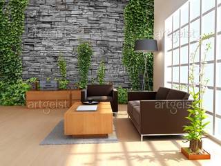 Carte da parati effetto mattone, BIMAGO.it BIMAGO.it Modern living room Paper