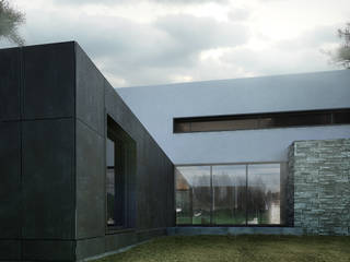 Dom w Sękocinie, Z3Z ARCHITEKCI Z3Z ARCHITEKCI Casas de estilo minimalista