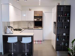 Progettazione Cucina-Living Nuovo Appartamento, Mario Gena Mario Gena Cuisine moderne Bois d'ingénierie Transparent