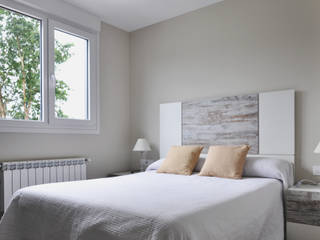 Casa prefabricada Cube 75 m2 - Dormitorio homify Dormitorios de estilo moderno