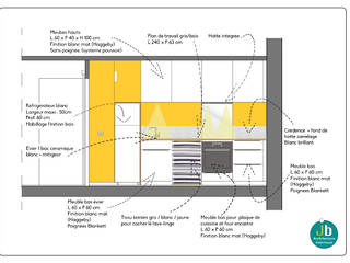 Cuisine PROJET K., Julie Berque Architecture d'intérieur Julie Berque Architecture d'intérieur 北欧デザインの キッチン