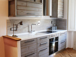 CUCINA SOHO GRIGIO FRANCESE, Essenza Legno Essenza Legno Eclectic style kitchen Solid Wood Grey
