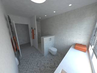 Réaménagement d'une maison, La Fable La Fable Minimalistische Badezimmer Keramik