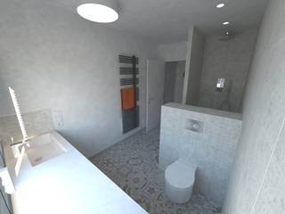 Réaménagement d'une maison, La Fable La Fable Minimalistische Badezimmer Keramik