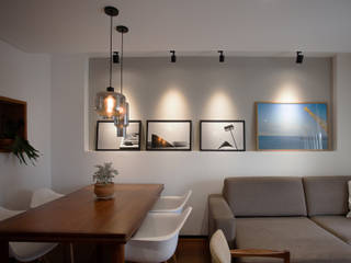 Apartamento FR, F studio arquitetura + design F studio arquitetura + design Modern Dining Room