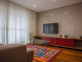 Apartamento FR, F studio arquitetura + design F studio arquitetura + design Salon moderne