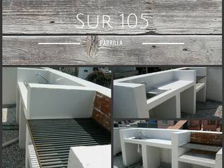 Parrilla Sur 105, Fixing Fixing Eclectic style balcony, veranda & terrace Bricks White