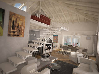 House C, Ivan Rivoltella Ivan Rivoltella 现代客厅設計點子、靈感 & 圖片