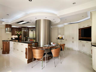 Belgravia | Rich Walnut Modern Kitchen, Davonport Davonport Cucina moderna Bianco