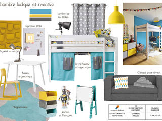 EN COURS - Appartement familial - 108m2 Vincennes, Espaces à Rêver Espaces à Rêver Moderne Kinderzimmer Blau
