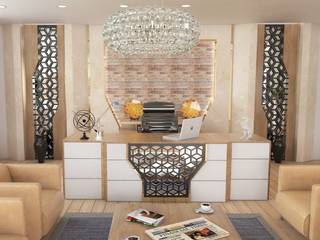 Office, Murat Aksel Architecture Murat Aksel Architecture Modern Study Room and Home Office Marble Wood effect