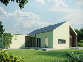 Projekty domów - House 14, Majchrzak Pracownia Projektowa Majchrzak Pracownia Projektowa 모던스타일 주택