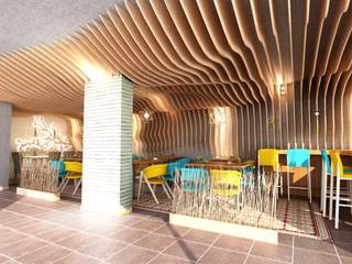 Restaurant, Murat Aksel Architecture Murat Aksel Architecture Interior landscaping Wood Wood effect