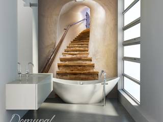 A blissful mirage Demural Banheiros modernos Decoração