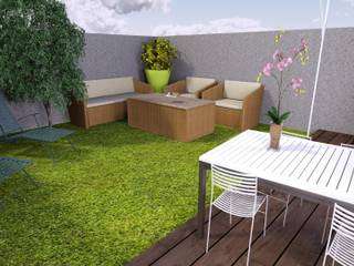 Maison de ville 65 m², Agence 3Dimensions Agence 3Dimensions Modern garden