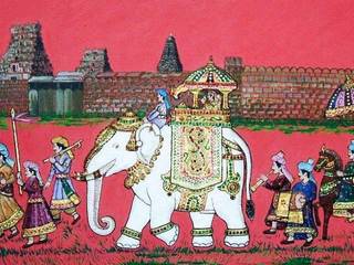 Indian king procession Ben wall mural art Walls