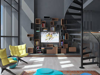  Media room by FEDOROVICH Interior, Industrial   