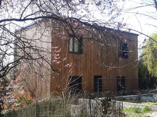 Sur-élévation à Ossature Bois, AADD+ AADD+ Moderne huizen