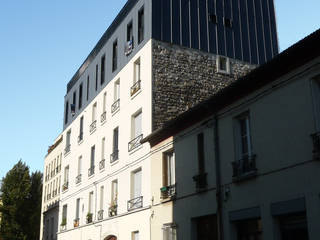 Sur-élevation à ossature Bois - Montreuil, AADD+ AADD+ Moderne Häuser