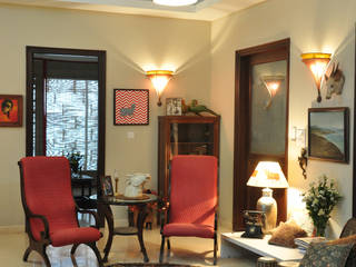 Apartment, monica khanna designs monica khanna designs 现代客厅設計點子、靈感 & 圖片